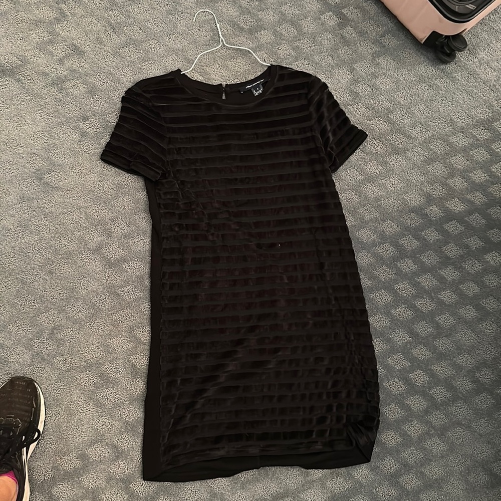 Black velvet dress